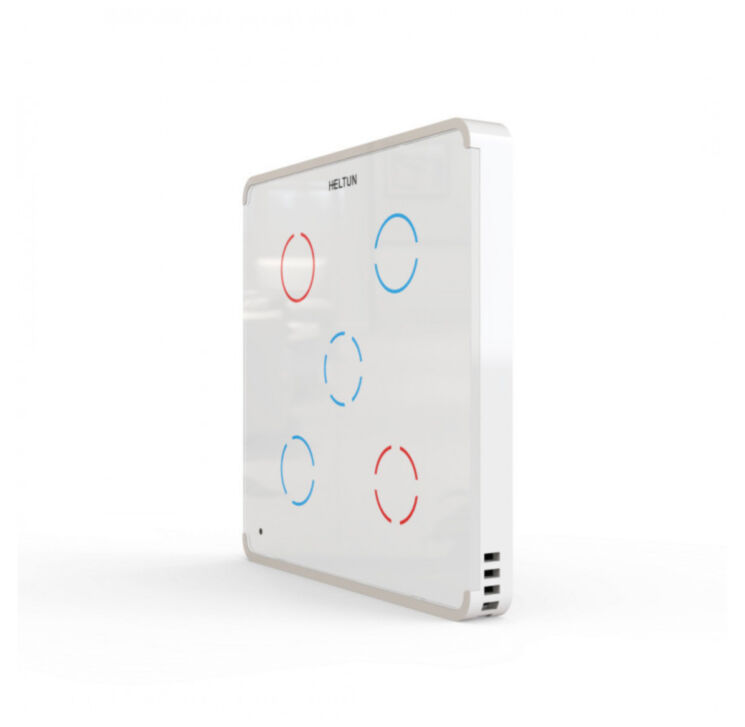 Выключатель пятиканальный Heltun (белая панель, белая рамка) (HE-TPS05-MWW)
